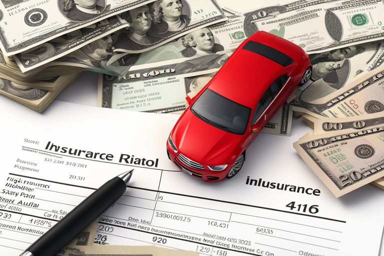 a car insurance policy with a red 